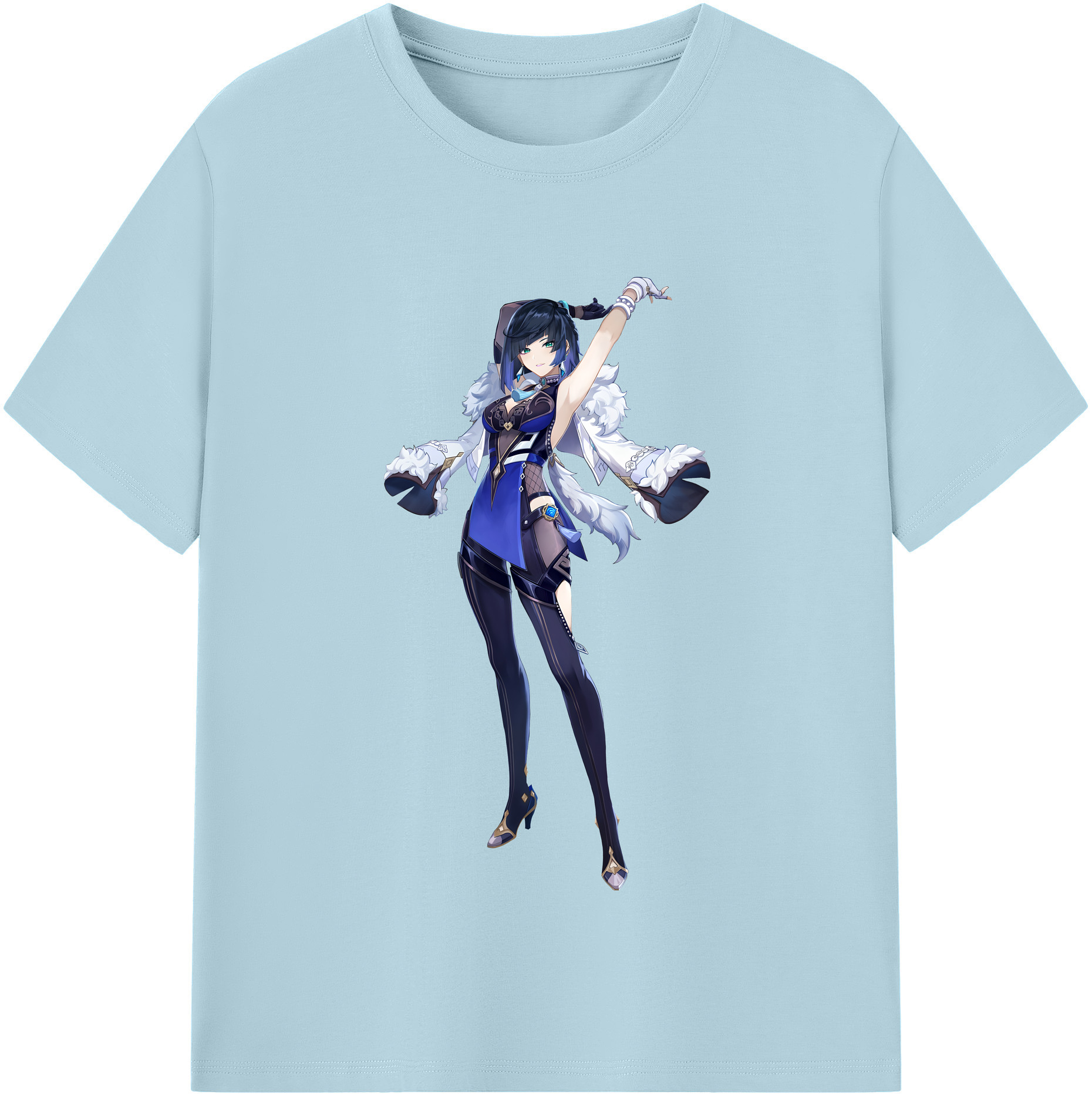 げんし神 夜兰 やらん genshin Yaran 綿100％半袖Tシャツ（フロントプリント）